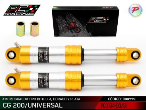 AMORTIGUADOR TIPO BOTELLA PLATA