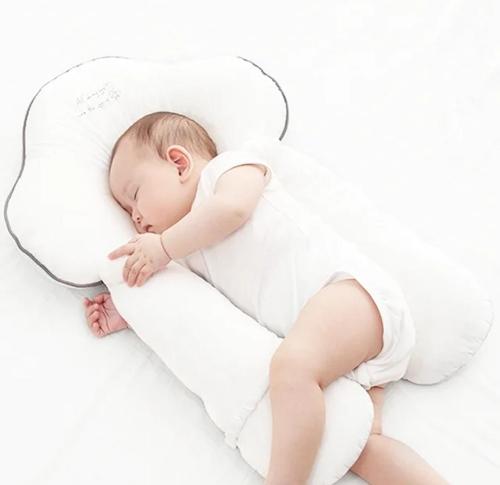 Almohada Para Bebé Descanso Blanco Con Celeste