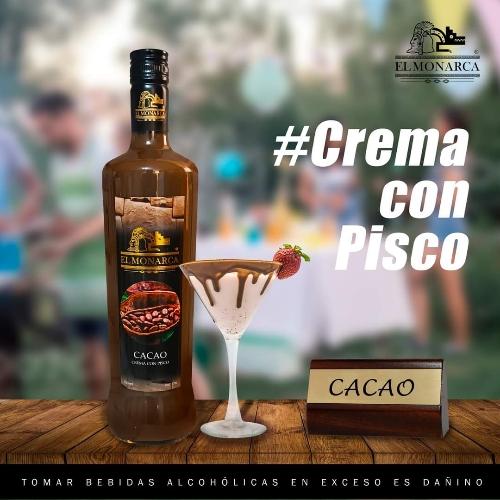 Crema con pisco de cacao el monarca de 750 ml x 12 und 