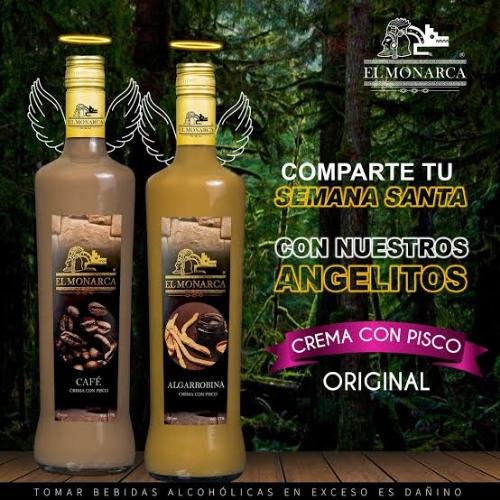 Crema con pisco de café el monarca de 750 ml x 12 und 