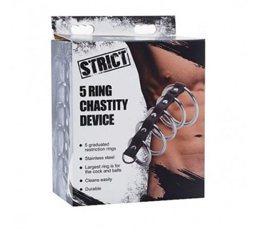 5 RING CHASTITY DEVICE