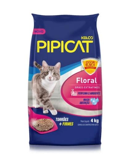 Areia sanitária para gatos Pipicat Floral- 4 kg