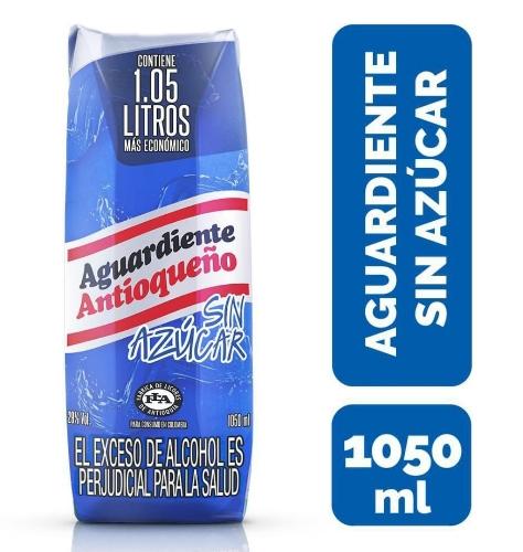 Aguardiente Antioqueño tetra pack azul - 1005 Litros