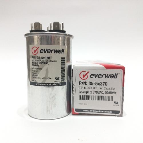 Capacitor Dual Everwell 35 + 5UF 370  vac