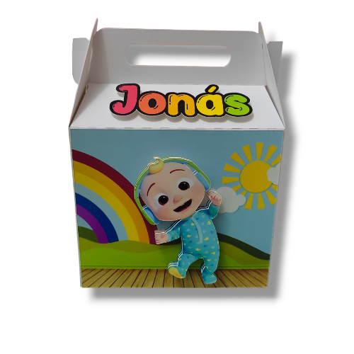 Caja cumpleaños 3D personalizada grande Cocomelon