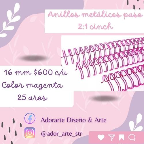 Anillo 16 mm magenta