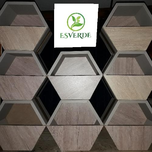 Canasta Hexagonal Madera