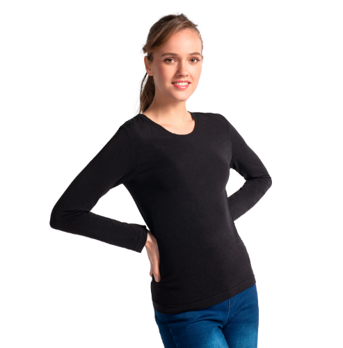 16803 Polera viscosa - S/M - negro