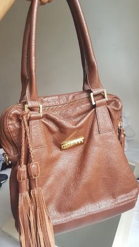 Bolsa couro marrom