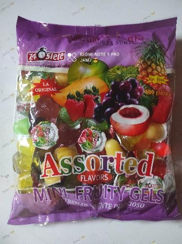 24/7 ( mini gelatina de frutas, Bolsa 100 uni )