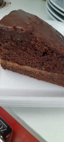 Porción de torta chocolate