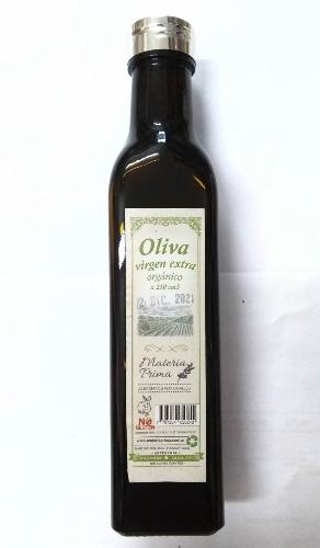 Aceite de Oliva Extra Virgen ORGANICO "Materia Prima" x 500 ml