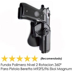 Funda Chapuza Polímero Beretta M92 Extracción Nivel 2 Ekol