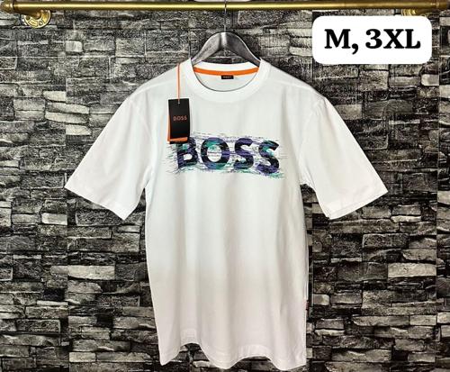 Camisa Boss Blanca Letra Azul
