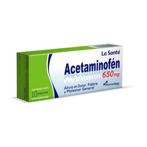 Acetaminofén 650mg 10tab