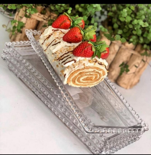 BANDEJA DE CRISTAL RETANGULAR