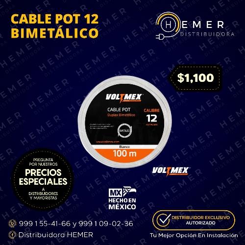 Cable Pot Duplex Cal.#12 Bimetalico