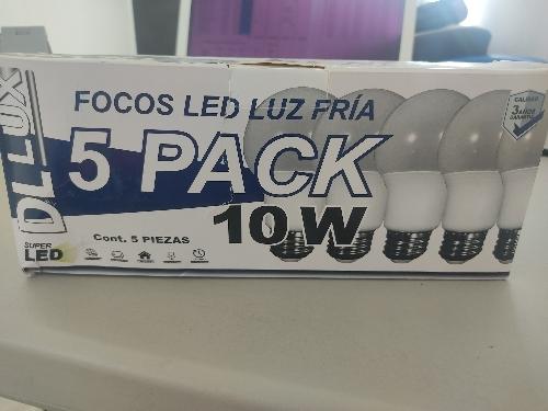 5 pack focos Led 10w DL Lux