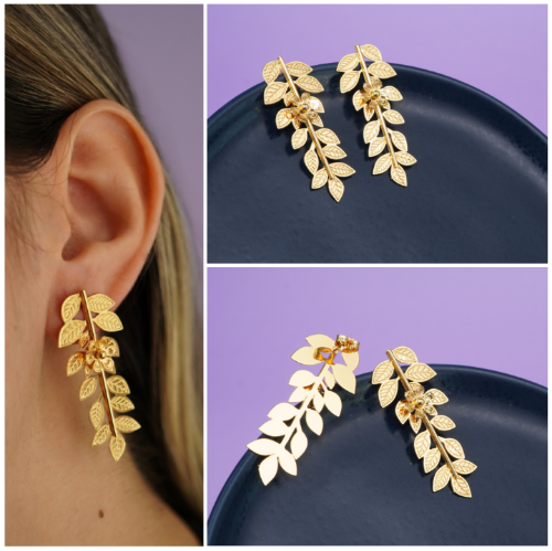 ARETES LARGO HOJA 