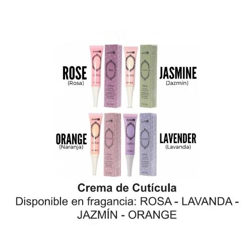 M&Y Crema de cutícula x unidad, ROSA - JAZMIN - LAVANDA - ORANGE