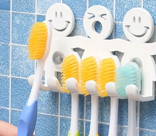 1 PC Soporte de cepillo de dientes con ventosa para montar en la pared