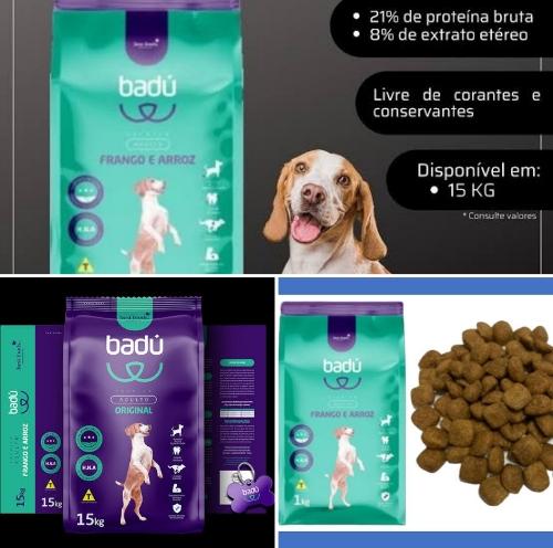 2 AB- Ração Badú Sabor Carne 15Kg