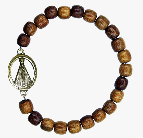 Pulseira N. S. Aparecida madeira 