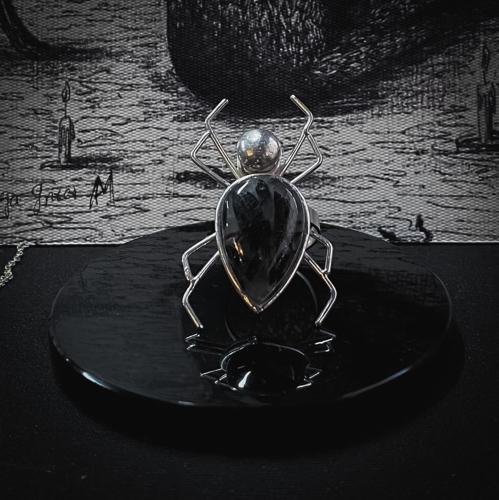 Anillo Araña Cuarzo Turmalinado Ajustable