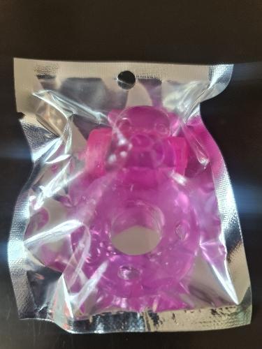 Anillo vibrador rosa osito 