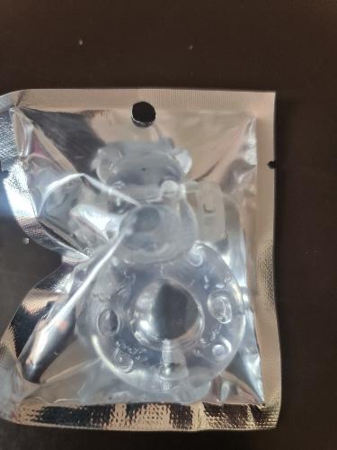 Anillo vibrador transparente de osito