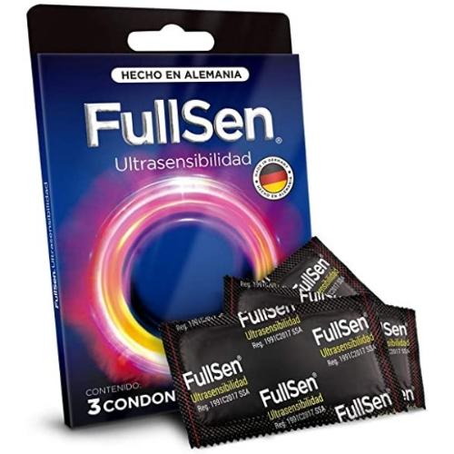 3 Condones Fullsen Ultrasensibilidad