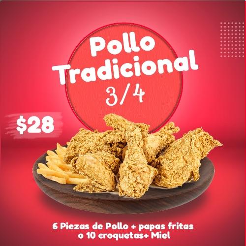 3/4 Pollo Broaster