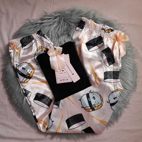 Pantalón satin sushi negro