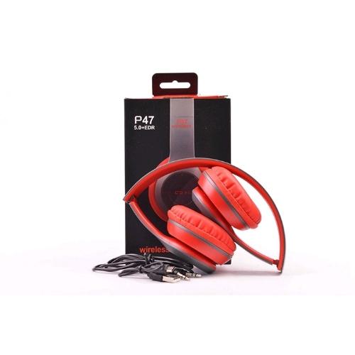 Auriculares rojos Bluethoot con micro SD