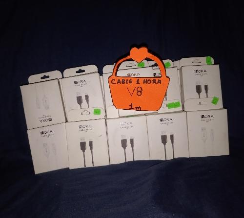 *Cable 1hora tipo V8 2.1A , 1M