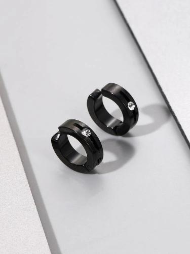 1 pieza earcuff a presión con brillo central