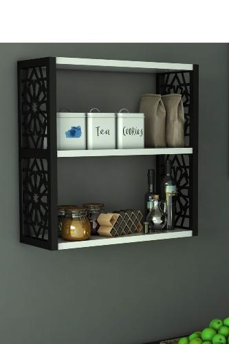 010 Basit Estante de pared negro 