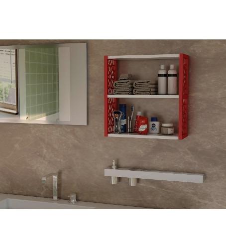 009 Basit Estante de pared rojo 