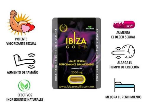 1 Pastilla ibiza Gold para hombres vigorizante energetizante afrodisiaco
