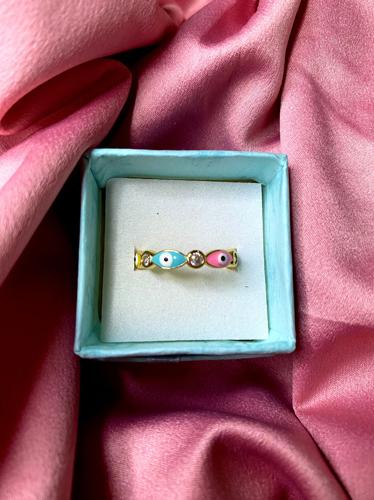 Anillo ajustable ojito turco