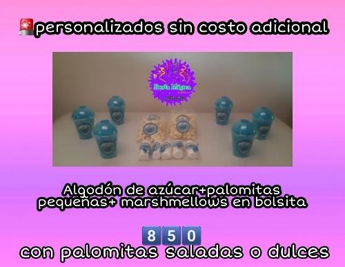 Algodón, palomitas, marshmellows en bolsita  