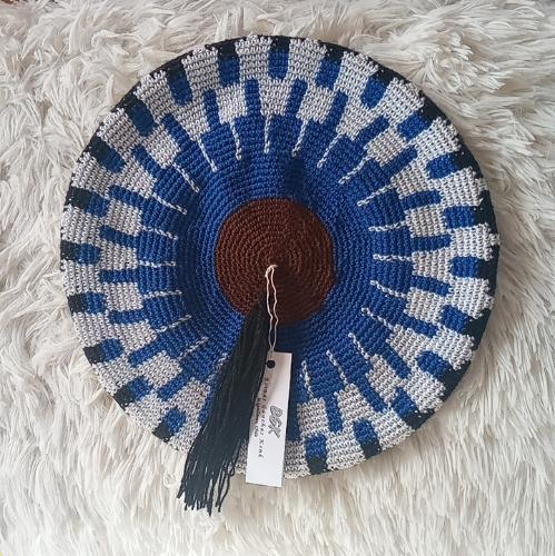 Boina de hilo fino diseño aonikenk 1