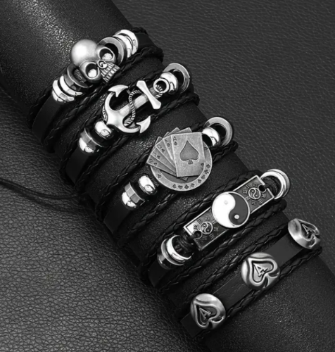 Pulsera Multicapa cuero PU 