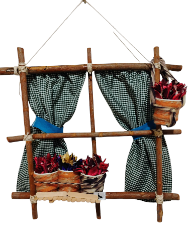 Retablo tipo Ventana rústica 34x34 cms 