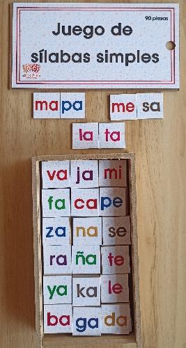 Juego de silabas simples
