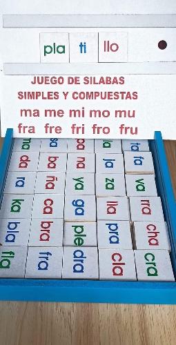 Juego de silabas simples y compuestas