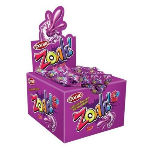 CHICLE CENTRO LIQ. ZOAH UVA PQT*40U