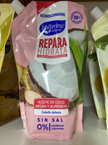 Acondicionador Ballerina Aceite de coco, Argan y almendra.