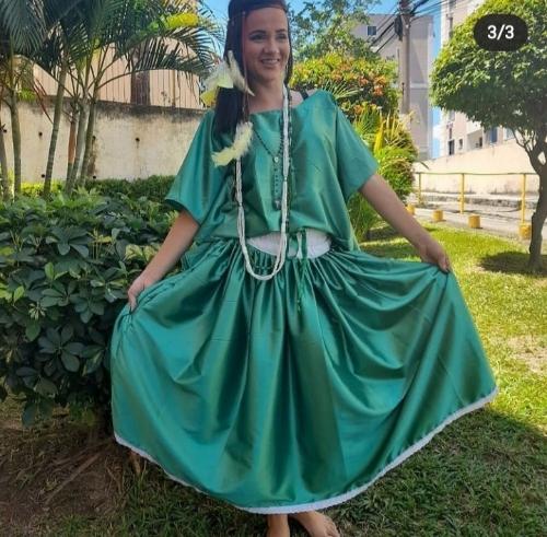 Conjunto cabocla c/alaka cetim 4m