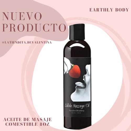 Aceite para masajes comestible. Para parejas
